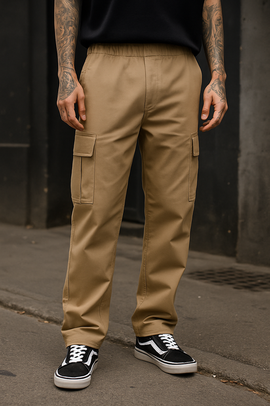 CALÇA CARGO "CASCA" – BEGE ESCURO